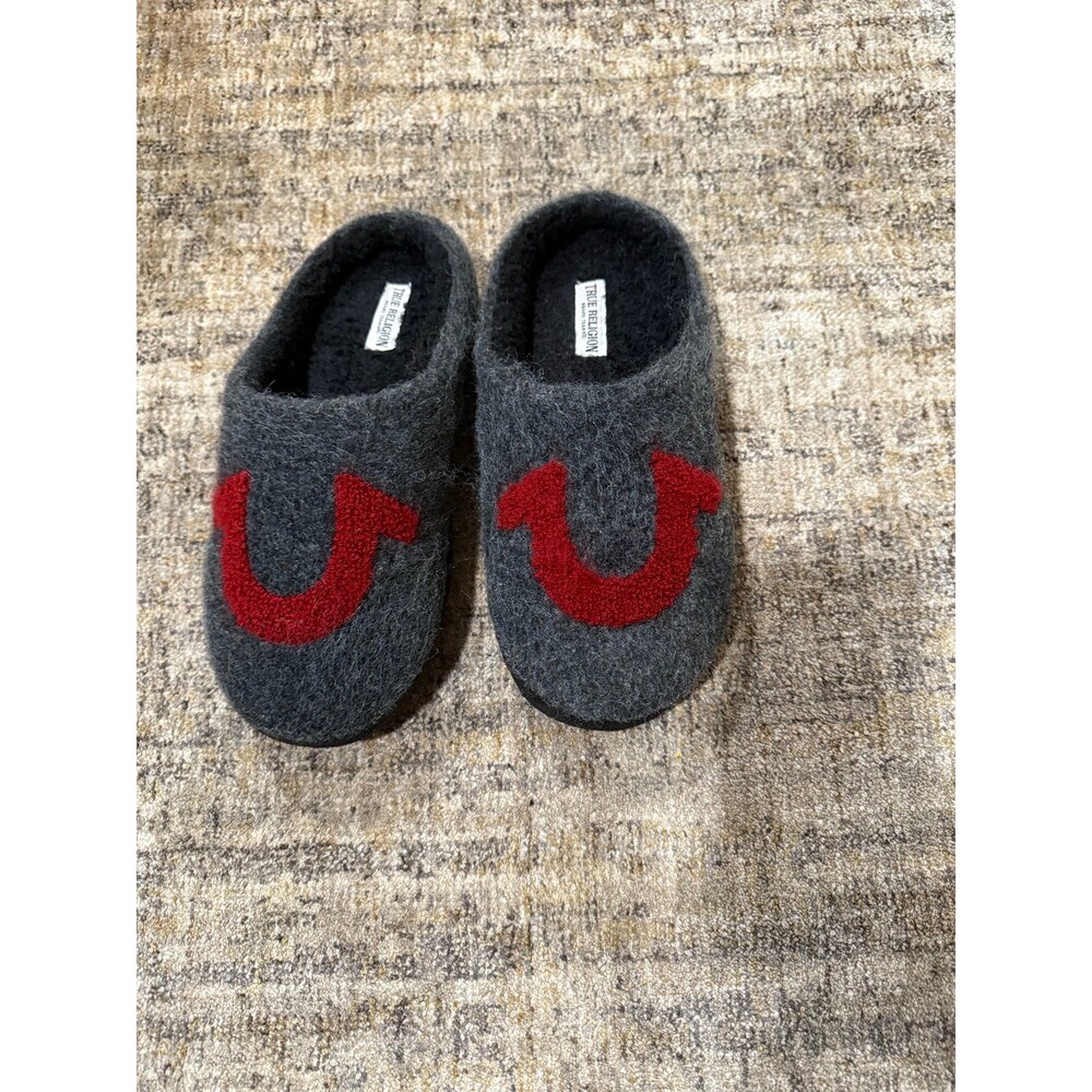 Mens True Religion Slip On Slide Slippers Sz S (7-8)